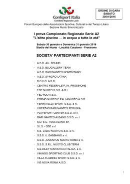 Sincro Programma Gara 30-01-2016