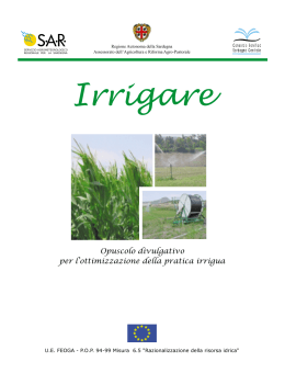 Irrigare - Opuscolo divulgativo per l`ottimizzazione della