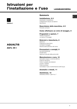 Istruzioni per l`installazione e l`uso