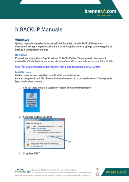 b.BACKUP Manuale d`uso