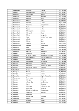 Elenco dal candidatoCambedda al candidato Cunzolo