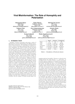 Viral Misinformation: The Role of Homophily and Polarization