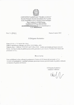 Tel.0521/237579 fax 0521/237521 - Convitto Nazionale Maria Luigia