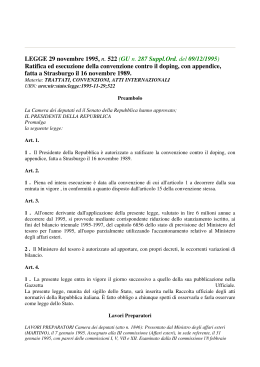 La legge antidoping e le sostanze proibite