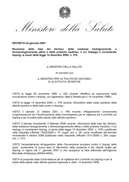 DECRETO 24 gennaio 2007