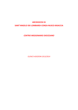 elenco adozioni 2013-2014 - diocesi di Sant`Angelo dei