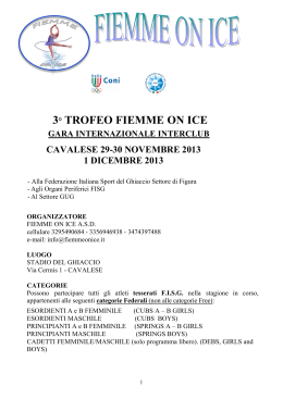 3° Trofeo Fiemme On Ice Cavalese 29 novembre – 1