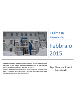 Febbraio 2015 - Arpa Piemonte