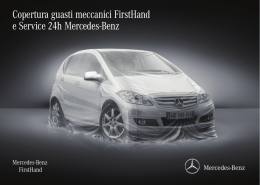 Copertura guasti meccanici FirstHand e Service 24h Mercedes-Benz