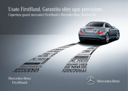 Usato FirstHand. Garantito oltre ogni previsione.