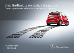 Usato FirstHand. La sua storia, la tua garanzia.