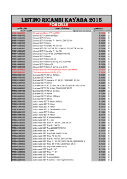 Listino prezzi - Pro
