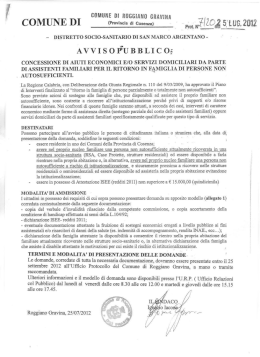 Leggi avviso - Comune di Roggiano Gravina