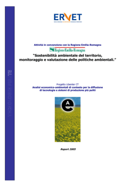 &ldquo;Sostenibilit&agrave; ambientale del territorio