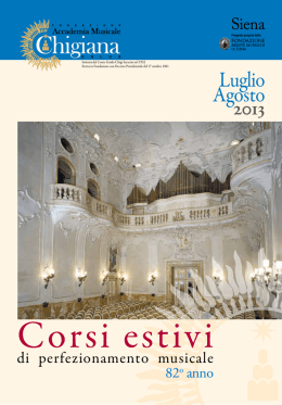 Corsi estivi - Fondazione Accademia Chigiana