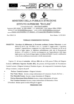ministero della pubblica istruzione istituto superiore `euclide