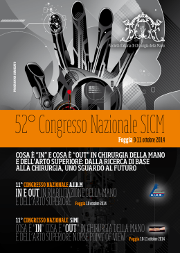 Il programma del congresso - Universit&agrave; degli Studi di Foggia
