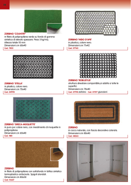 ZERBINO `COUNTRY` in filato di polipropilene verde su fondo di