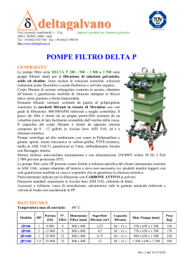 pompe filtro delta p - pompe per l`industria galvanica e chimica