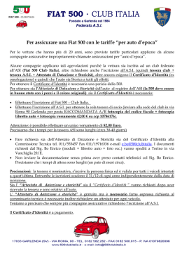 Per assicurare una Fiat 500 con le tariffe &ldquo;per auto d`epoca&rdquo;