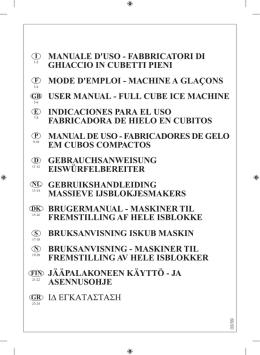 manuale d`uso - fabbricatori di ghiaccio in cubetti pieni mode d