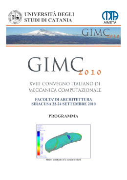 Programma - GIMC | Gruppo Italiano di Meccanica Computazionale