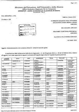 Dimensionamento rete scolastica