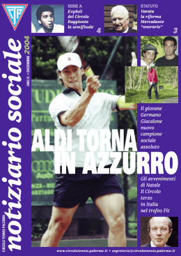 Mese di Dicembre Anno 2004 - Circolo del Tennis Palermo