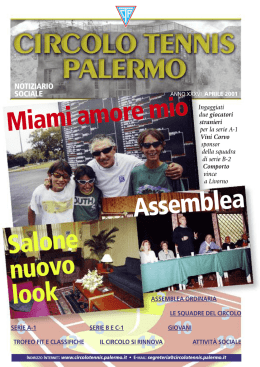 Mese di Aprile Anno 2001 - Circolo del Tennis Palermo