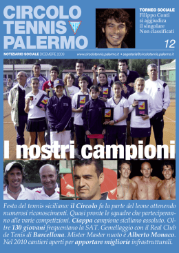Mese di Dicembre Anno 2009 - Circolo del Tennis Palermo