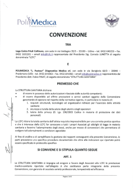 Convenzione Polimedica - Lega Calcio Friuli Collinare