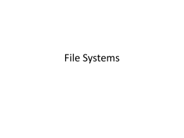 OSPP: File Systems