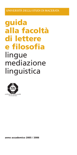 guida alla facoltà di lettere e filosofia lingue mediazione linguistica