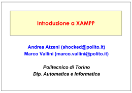 Introduzione a XAMPP - Politecnico di Torino