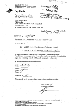 Equitalia Sud. SpA Albo n. 1225 del 18.11.11