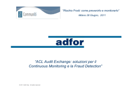 ACL Audit Exchange. Soluzioni per il Continuous