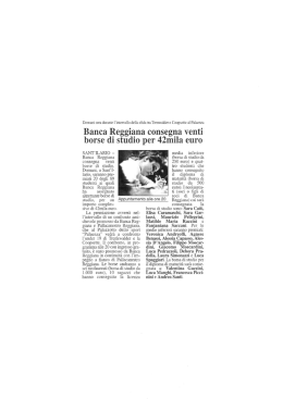 Giornale Re del 17-11-09 - Confcooperative Reggio Emilia