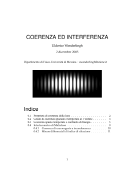 Interferometria - Università degli Studi di Messina