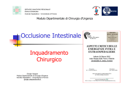 Occlusione Intestinale - Azienda Ospedaliera S. Anna