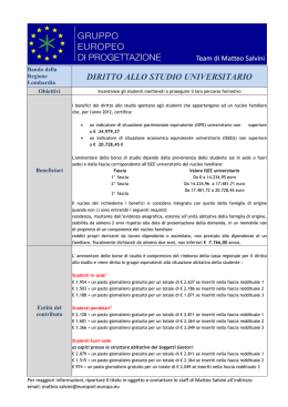 DIRITTO ALLO STUDIO UNIVERSITARIO