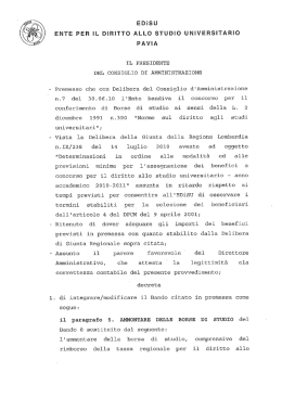 edìsu ente per il diritto allo studio univehsitarìo pav1a