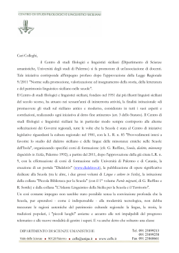 Cari Colleghi, il Centro di studi filologici e linguistici siciliani