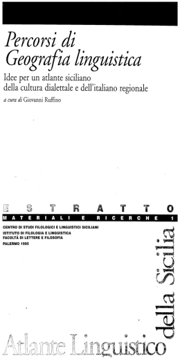 CENTRO DI STUDI FILOLOGICI E LINGUISTICI SICILIANI