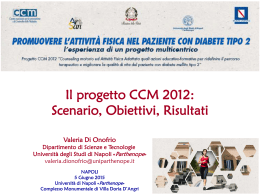 Il progetto Ccm 2012: scenario, obiettivi, risultati