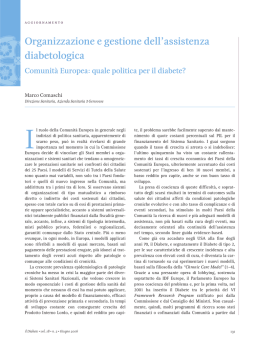 Comunità Europea: quale politica per il diabete?