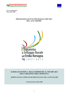 Proposta di modifica alla versione 3 del PSR