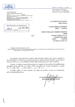 Avviso di pubblicazione istanza GAROLLA SRL
