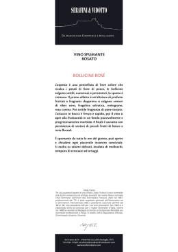 Scheda degustazione di Eddy Furlan per Serafini & Vidotto