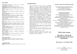 Locandina in formato pdf - Gruppo Nazionale di Bioingegneria