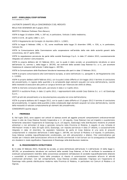 A437 - ESSELUNGA/COOP ESTENSE Provvedimento n. 23639 L